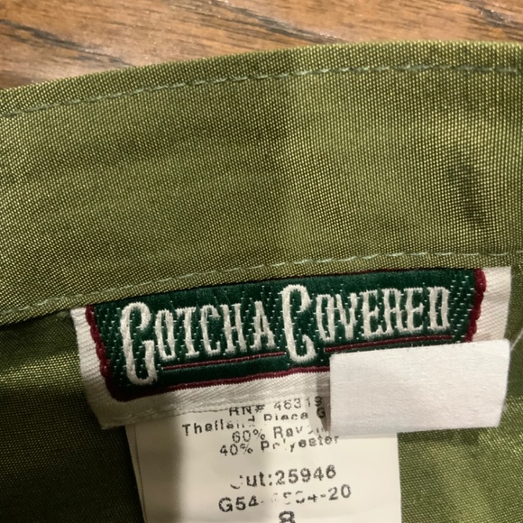 Satin feel with detail stripe made by Gotcha Covered deep green in color - Picture 4 of 5